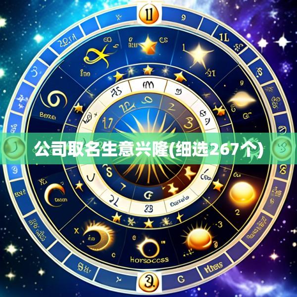 公司取名生意兴隆(细选267个)