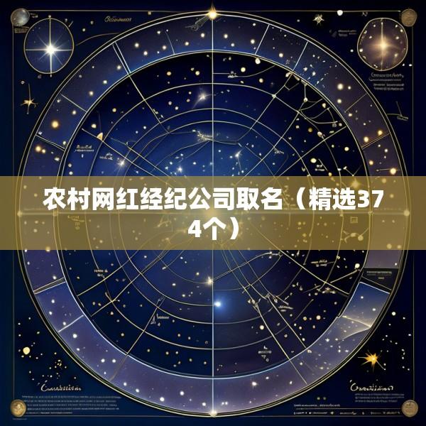 农村网红经纪公司取名（精选374个）
