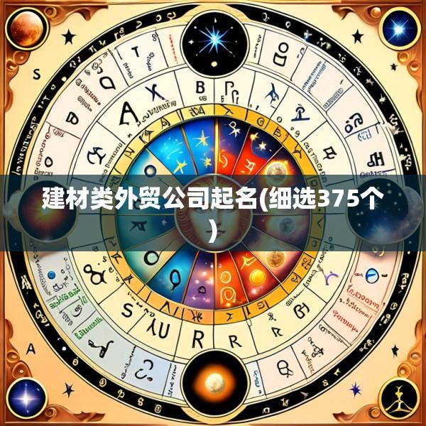 建材类外贸公司起名(细选375个)