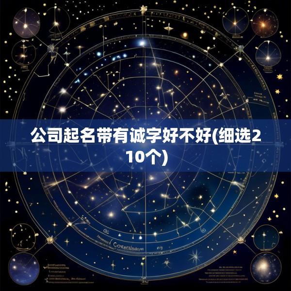 公司起名带有诚字好不好(细选210个)