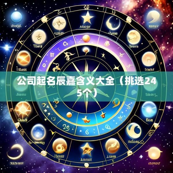 公司起名辰嘉含义大全（挑选245个）