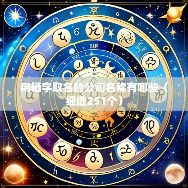用栖字取名的公司名称有哪些（细选251个）