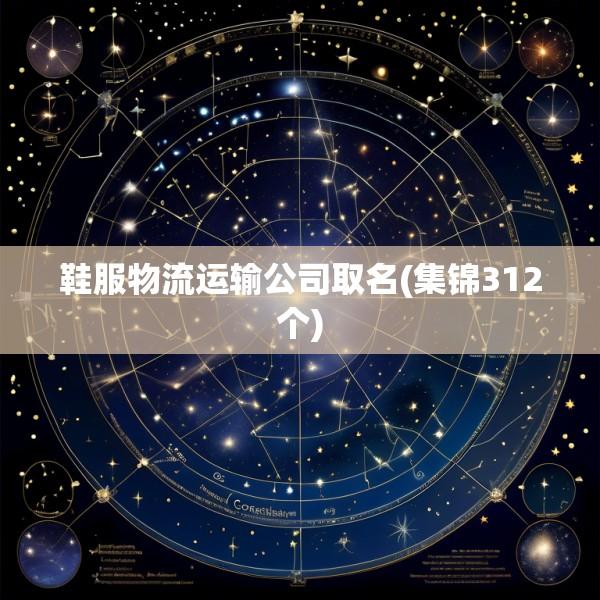 鞋服物流运输公司取名(集锦312个)