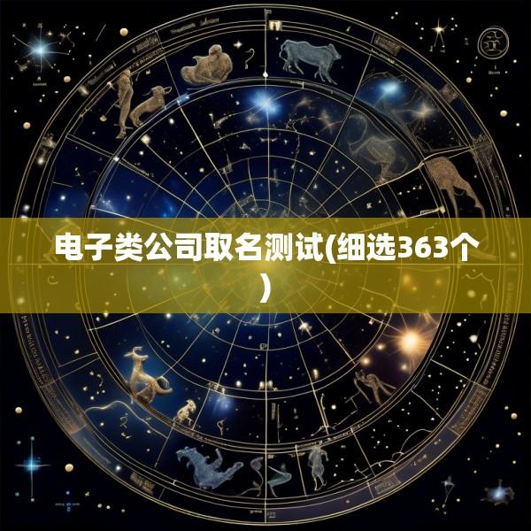 电子类公司取名测试(细选363个)