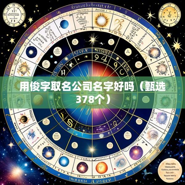 用俊字取名公司名字好吗（甄选378个）