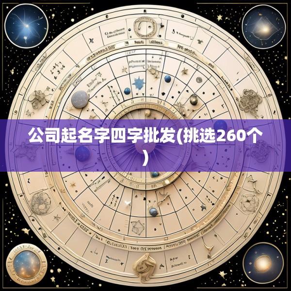 公司起名字四字批发(挑选260个)