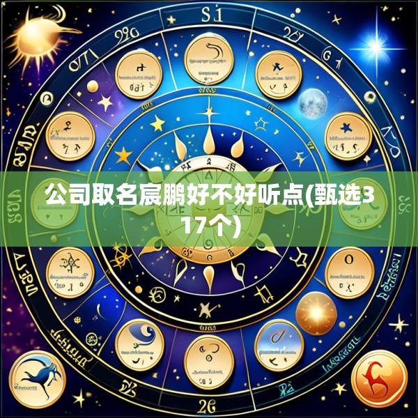 公司取名宸鹏好不好听点(甄选317个)