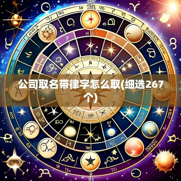 公司取名带律字怎么取(细选267个)