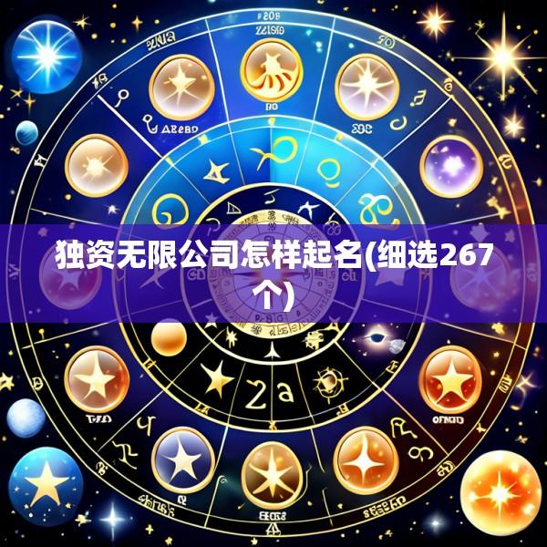 独资无限公司怎样起名(细选267个)