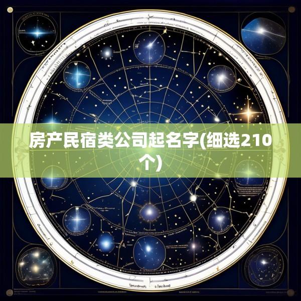 房产民宿类公司起名字(细选210个)