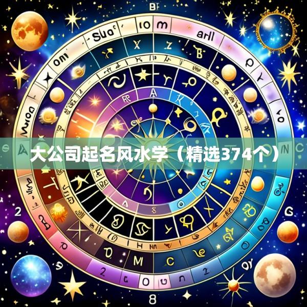 大公司起名风水学（精选374个）