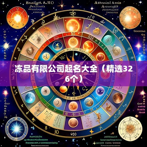 冻品有限公司起名大全（精选326个）
