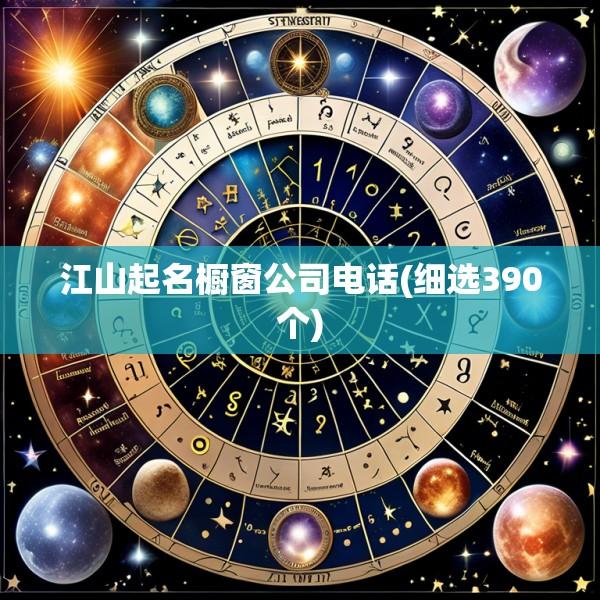 江山起名橱窗公司电话(细选390个)