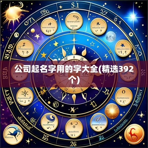 公司起名字用的字大全(精选392个)