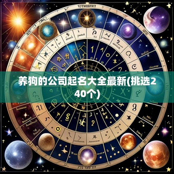 养狗的公司起名大全最新(挑选240个)