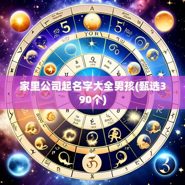 家里公司起名字大全男孩(甄选390个)