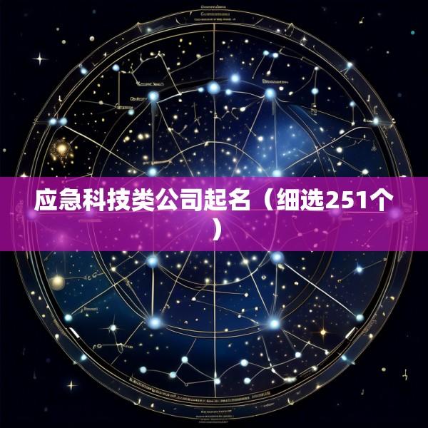 应急科技类公司起名（细选251个）