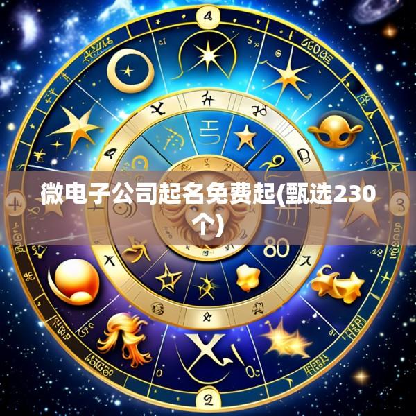 微电子公司起名免费起(甄选230个)