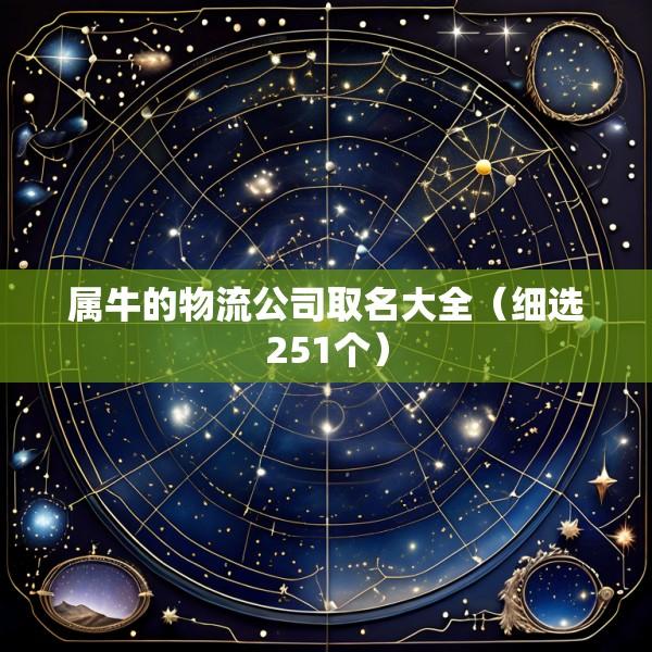 属牛的物流公司取名大全（细选251个）