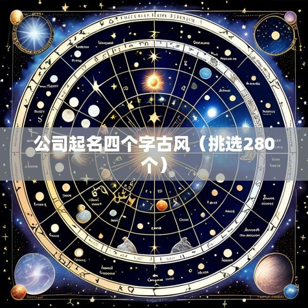 公司起名四个字古风（挑选280个）