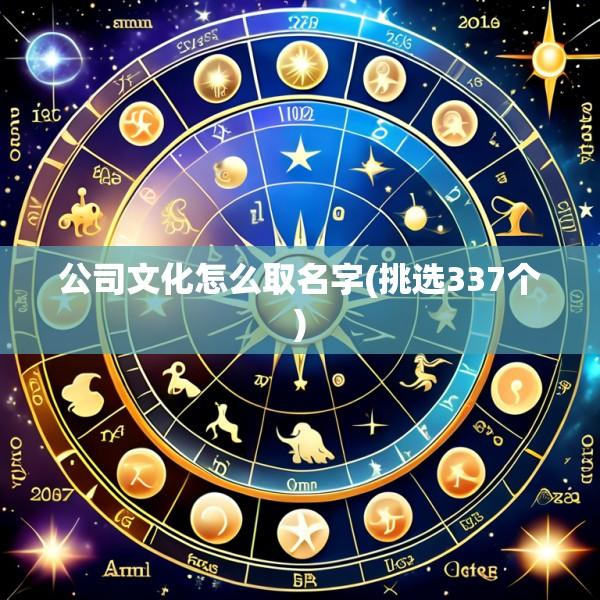 公司文化怎么取名字(挑选337个)