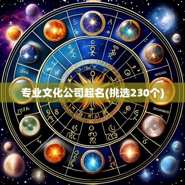 专业文化公司起名(挑选230个)