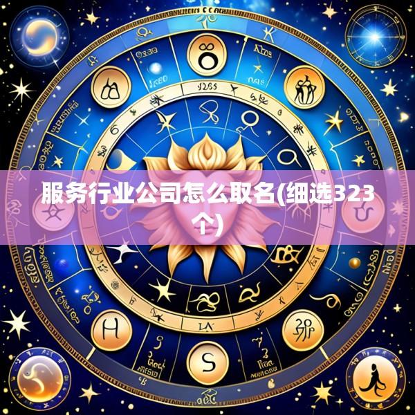 服务行业公司怎么取名(细选323个)