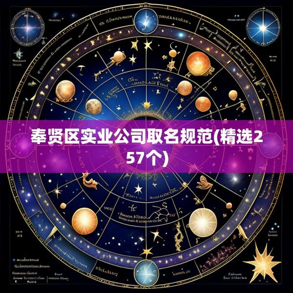 奉贤区实业公司取名规范(精选257个)