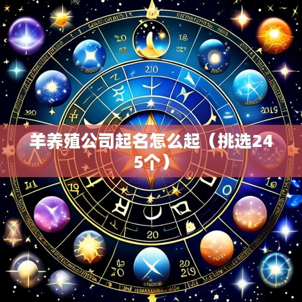 羊养殖公司起名怎么起（挑选245个）