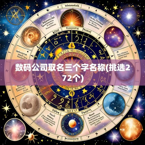 数码公司取名三个字名称(挑选272个)