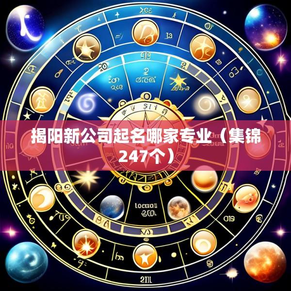 揭阳新公司起名哪家专业（集锦247个）