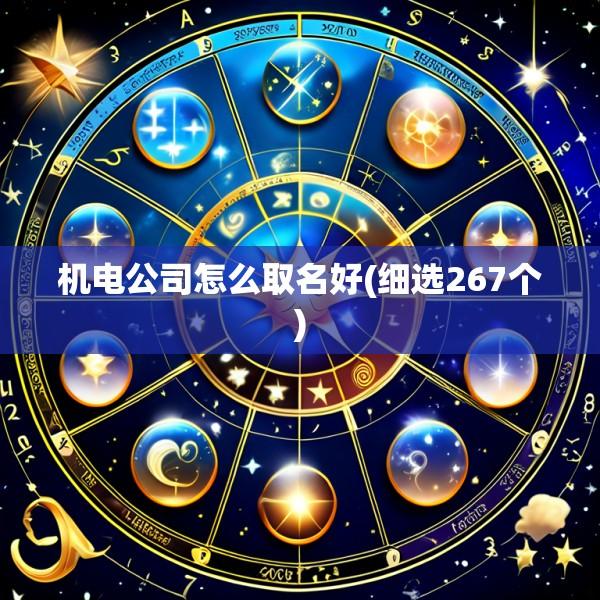 机电公司怎么取名好(细选267个)