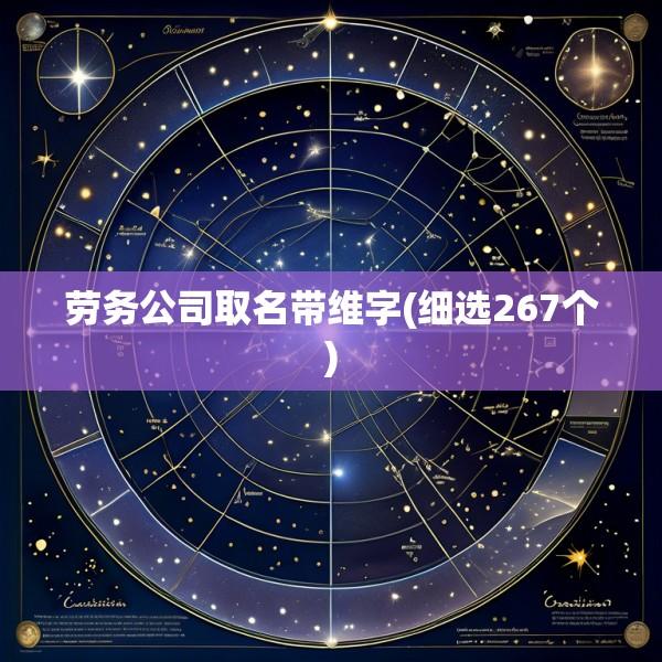 劳务公司取名带维字(细选267个)