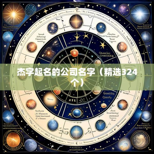 杰字起名的公司名字（精选324个）