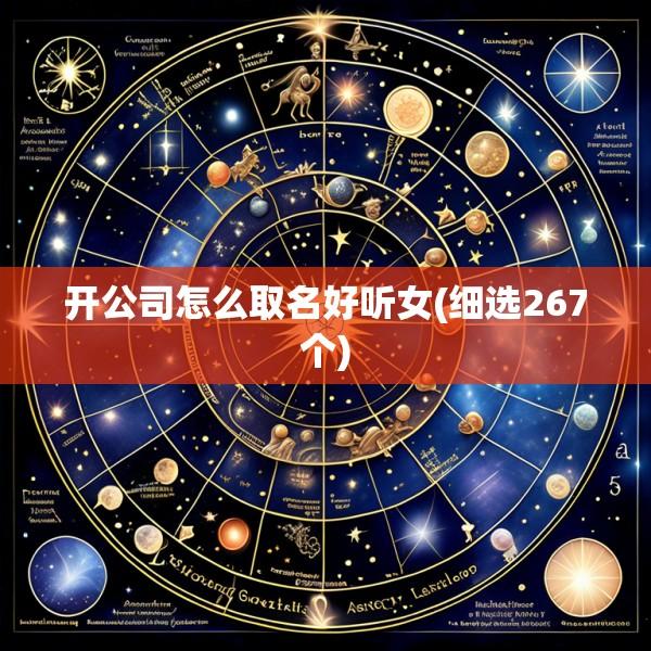 开公司怎么取名好听女(细选267个)