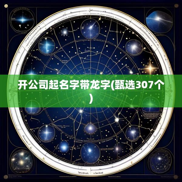 开公司起名字带龙字(甄选307个)