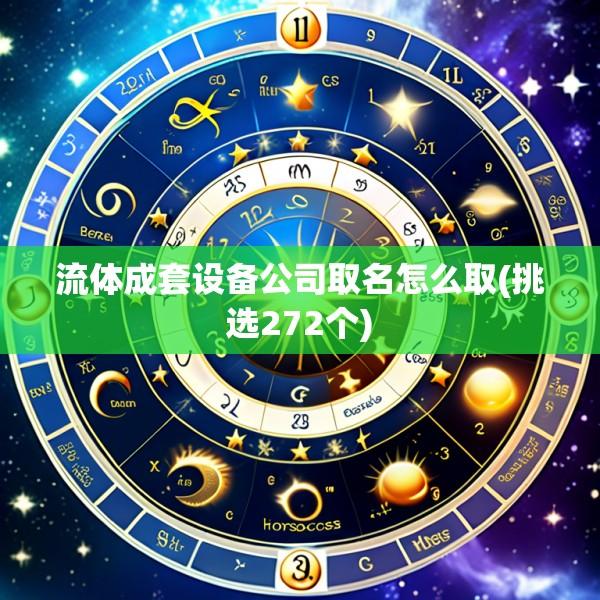 流体成套设备公司取名怎么取(挑选272个)