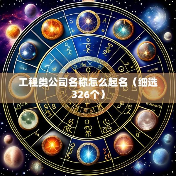 工程类公司名称怎么起名（细选326个）