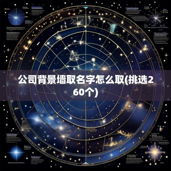 公司背景墙取名字怎么取(挑选260个)
