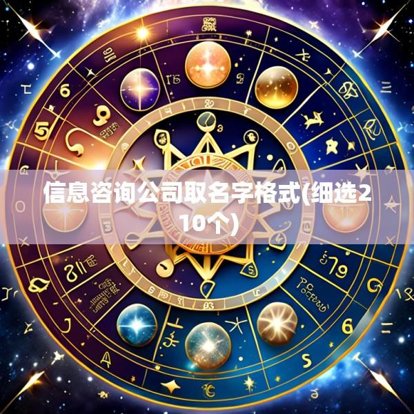 信息咨询公司取名字格式(细选210个)