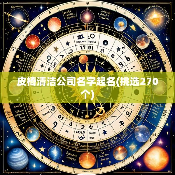 皮椅清洁公司名字起名(挑选270个)