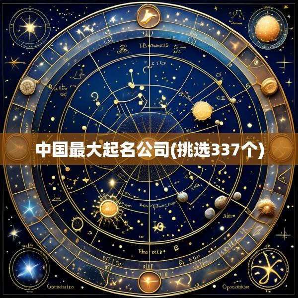 中国最大起名公司(挑选337个)