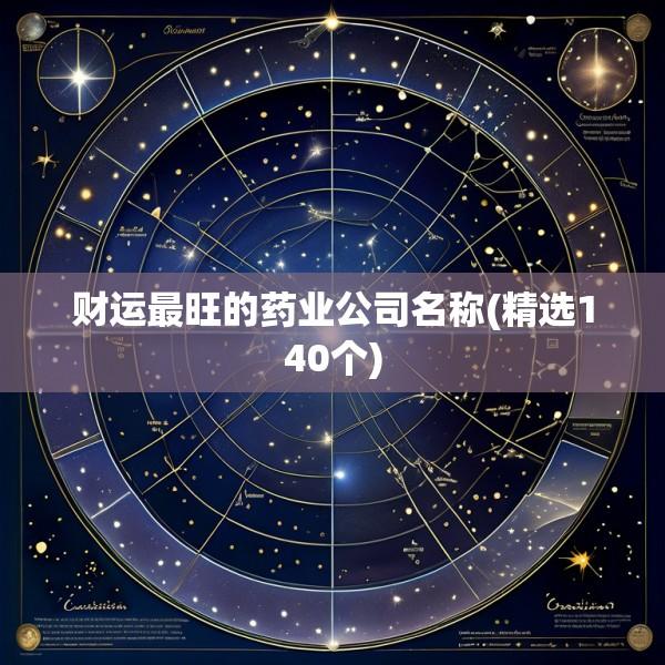 财运最旺的药业公司名称(精选140个)