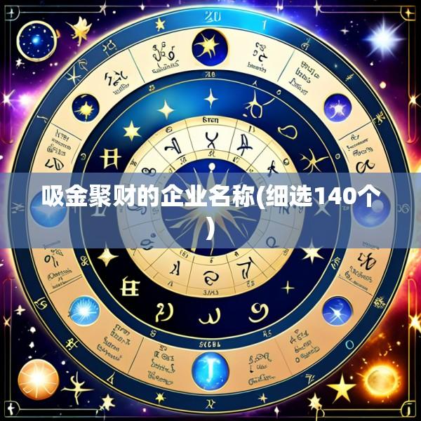 吸金聚财的企业名称(细选140个)