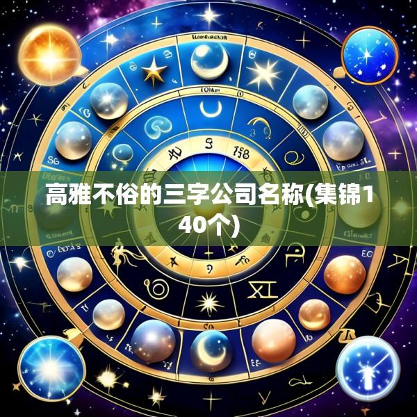 高雅不俗的三字公司名称(集锦140个)