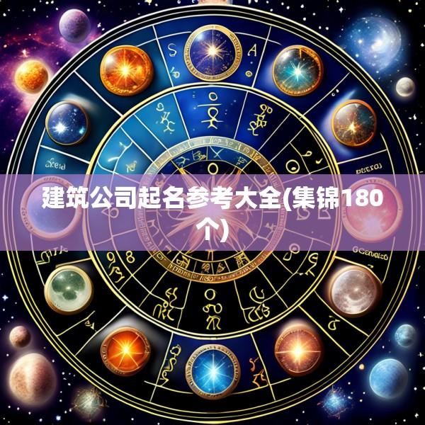 建筑公司起名参考大全(集锦180个)