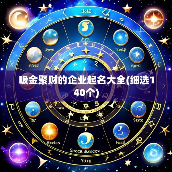 吸金聚财的企业起名大全(细选140个)