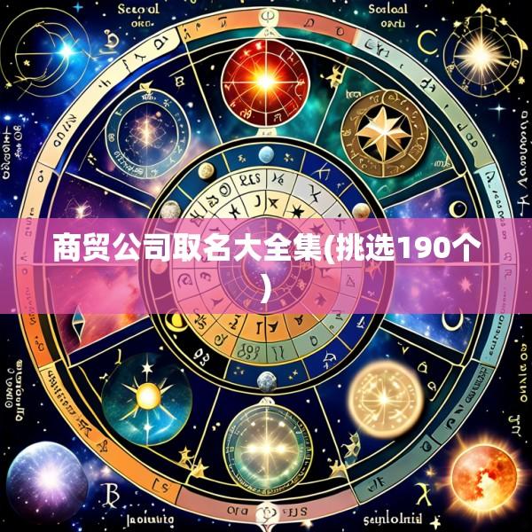 商贸公司取名大全集(挑选190个)