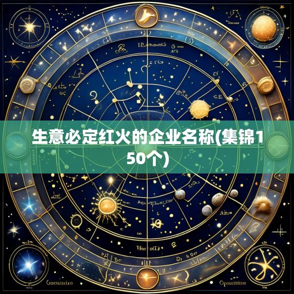 生意必定红火的企业名称(集锦150个)