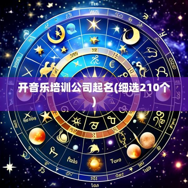 开音乐培训公司起名(细选210个)